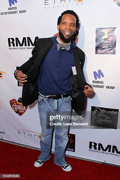 Kweisi Gharreau arrives at the Los Angeles Clipper Matt Barnes' "Welcome Back To LA" Post-Game Halloween Party at The Conga Room at L.A. Live on...