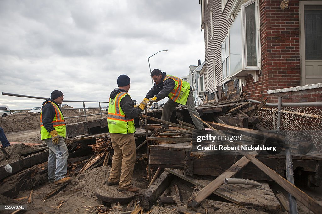 East Coast Begins To Clean Up And Assess Damage From Hurricane Sandy