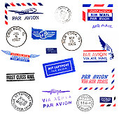 Air Mail and World Cities Postmarks
