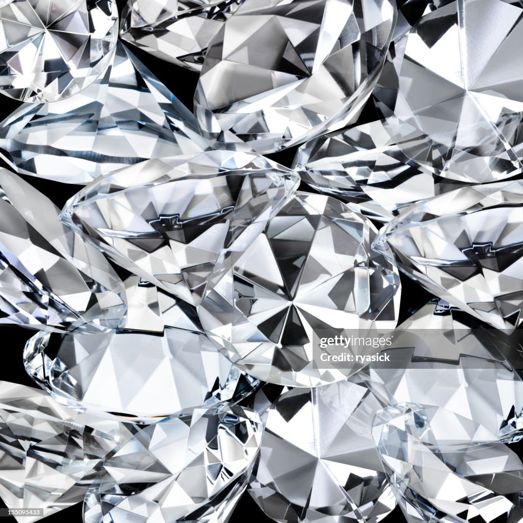 Diamond Facets Closeup as a  Background