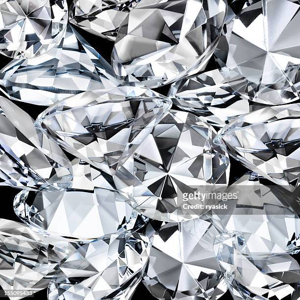 diamond facets closeup as a  background - diamond gemstone stock pictures, royalty-free photos & images