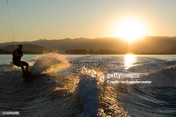 wake boarder - sandpoint stock pictures, royalty-free photos & images