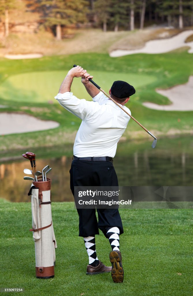 Vintage Golfer with Plus Fours