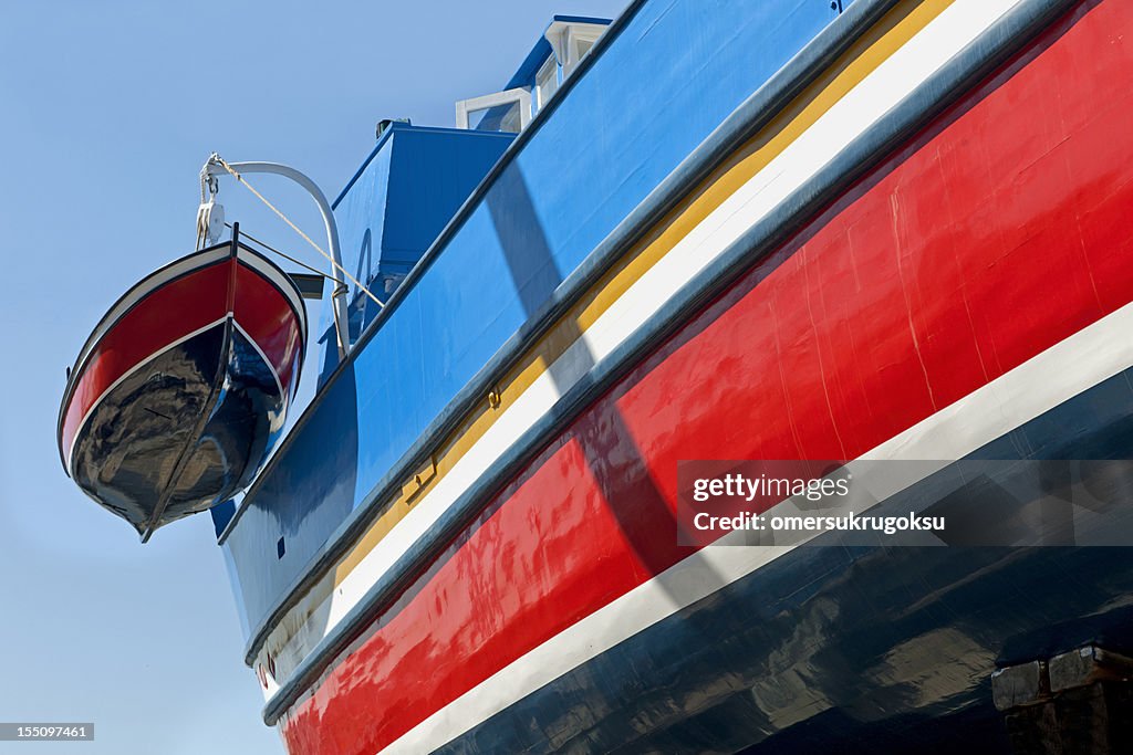 In a dry dock