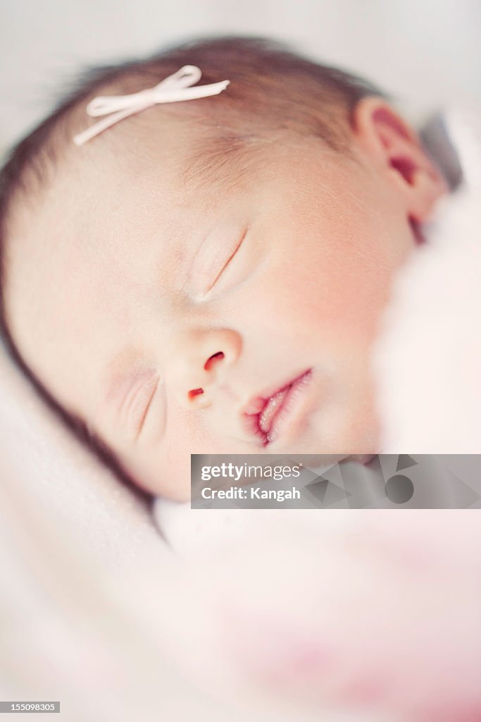 Peaceful Newborn Baby Girl