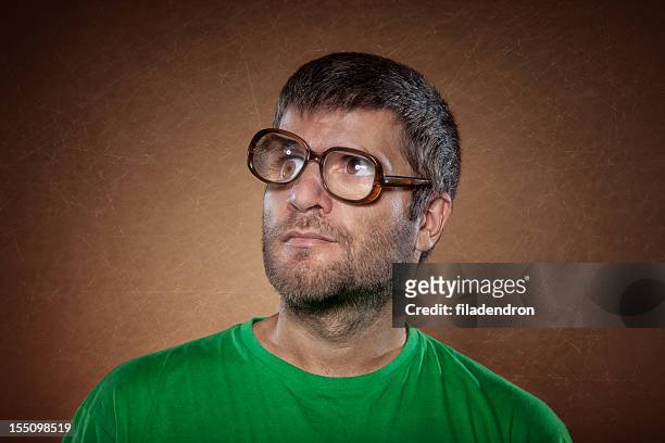 funny male portrait - high dynamic range imaging stockfoto's en -beelden