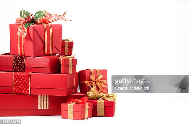 christmas gifts - christmas present isolated stock pictures, royalty-free photos & images