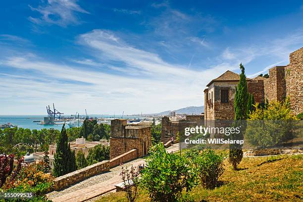 la alcazaba, malaga city, spain - alcazaba of málaga stock pictures, royalty-free photos & images