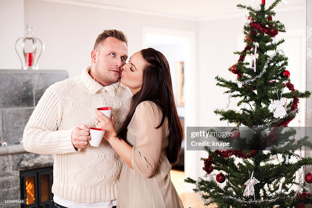 Drinking gl&#246;gg on christmas