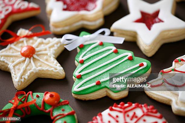 christmas cookies - cookie stock pictures, royalty-free photos & images