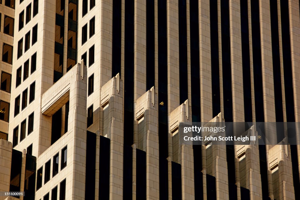 NBC Tower Spandrels in Chicago, Nahaufnahme auf 200 mm