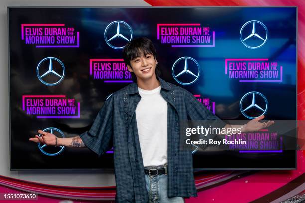 Jung Kook visits "Elvis Duran And The Morning Show" on July 17, 2023 in New York City.