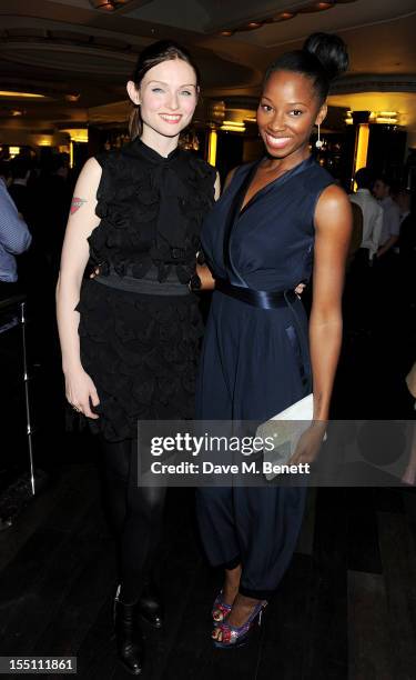 Sophie Ellis-Bextor and Jamelia attend the launch of MASH London on Brewer Street on November 1, 2012 in London, England.