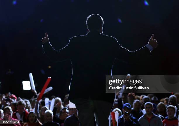 Virginia Gov. Bob McDonnell greets the crowd during a campaign rally for Republican presidential candidate, former Massachusetts Gov. Mitt Romney at...