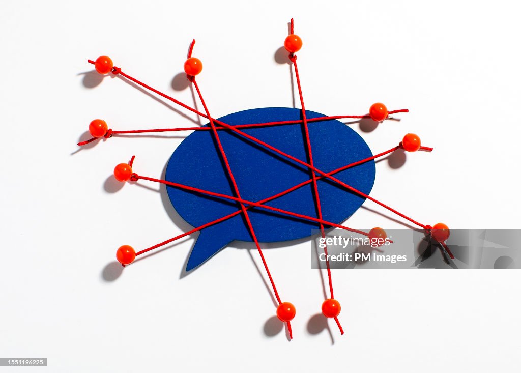 Restricted speech - Tied thought bubble