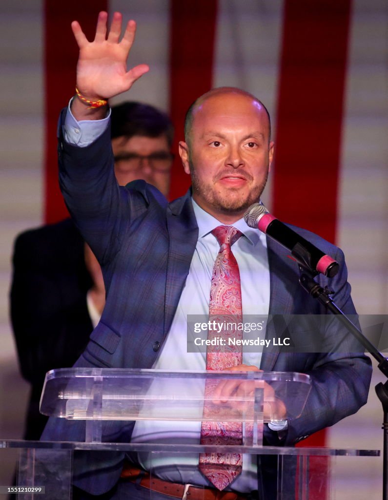 Congressman Andrew Garbarino on Election Night in 2022