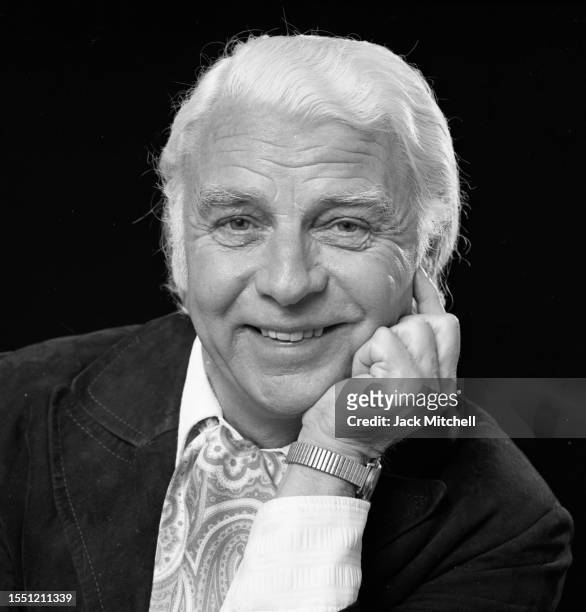 Portrait of Welsh author and actor Emlyn Williams, New York, New York, May 1974.