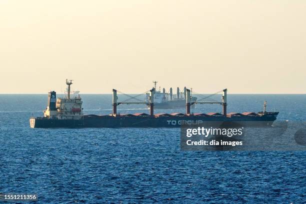 Samsun last grain ship is off the Black Sea. On July 17, 2023 in Istanbul, Turkey. Russia announced that it withdrew from the Grain Corridor...