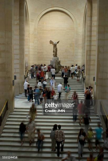 Winged Victory of Samothrace, Greek sculpture, 190 BC, Louvre Museum, Paris, France, July 2007.