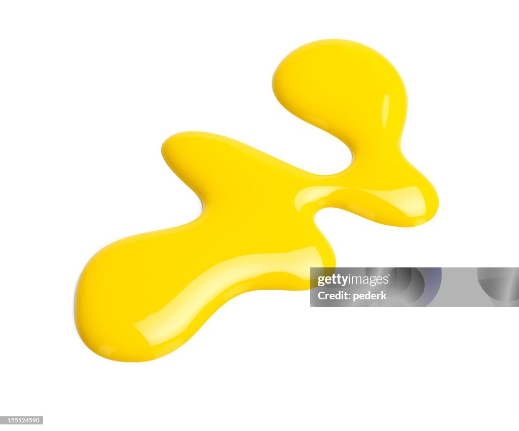 Yellow liquid nail polish