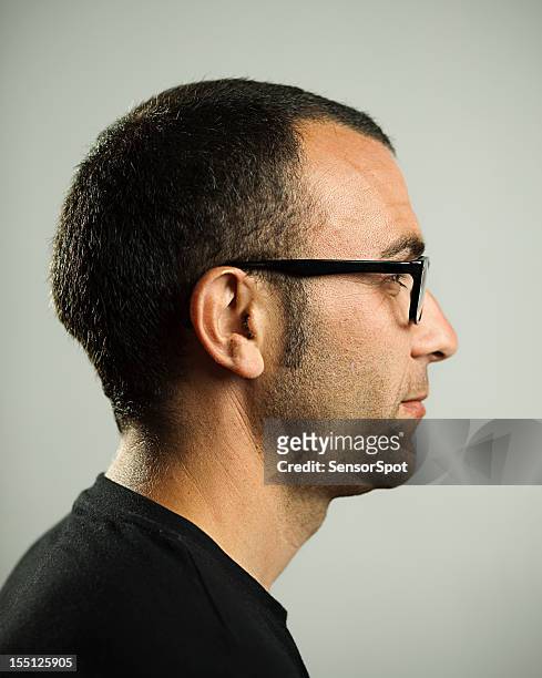 real man profile - side profile stock pictures, royalty-free photos & images