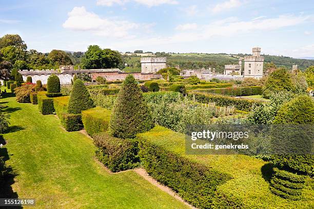 lismore castle, county waterford, ireland upper gardens - county waterford ireland stockfoto's en -beelden