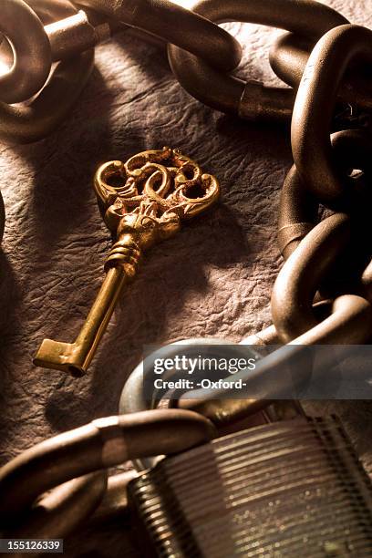 protected key - vintage padlock stock pictures, royalty-free photos & images