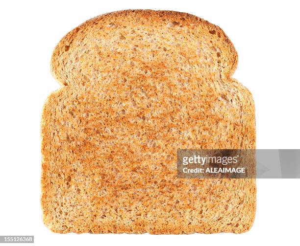 slice of bread isolated on white background. clipping path included. - sliced white bread isolated stock pictures, royalty-free photos & images