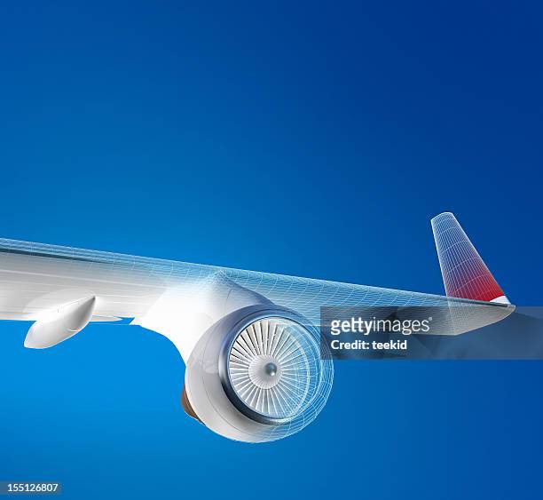 airplane flying above the sky - commercial airplane stock illustrations stock pictures, royalty-free photos & images