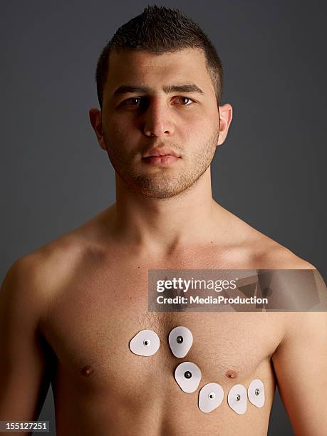 heart check up - electrode stock pictures, royalty-free photos & images
