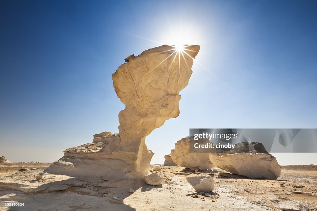 Mushroom Rock in the White Desert of Egypt