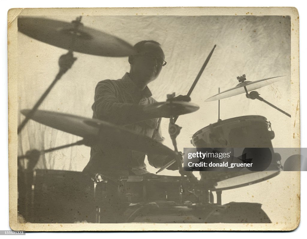 Vintage Drummer Photo