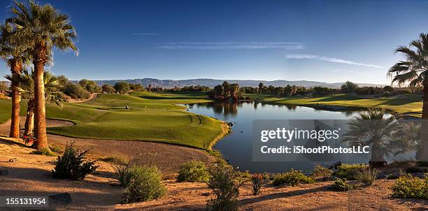 landscape photo of palm desert showing lake - palm desert california stock pictures, royalty-free photos & images