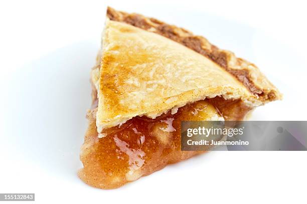 piece of apple pie - apple pie stock pictures, royalty-free photos & images