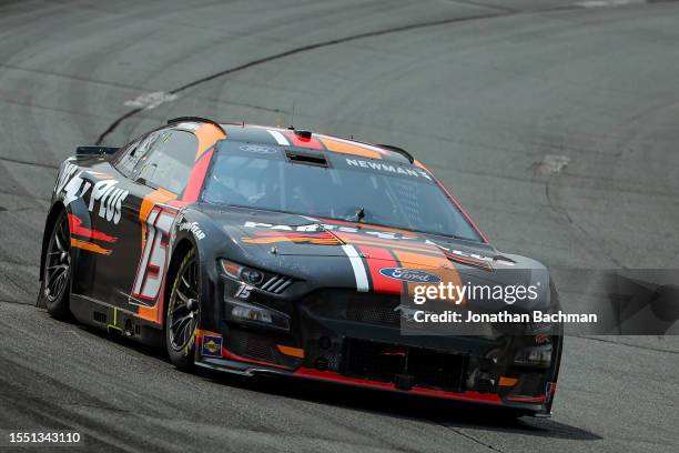 Ryan Newman, driver of the Parts Plus Ford, drives during the NASCAR Cup Series Crayon 301 at New Hampshire Motor Speedway on July 17, 2023 in...