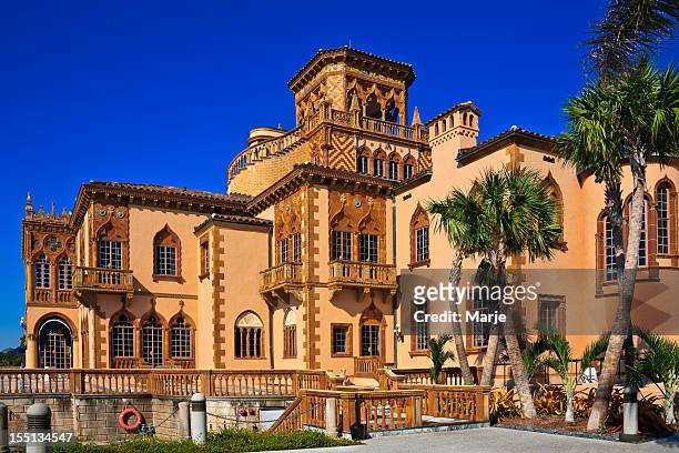 ringling museum mansion - sarasota, florida. - sarasota florida stock pictures, royalty-free photos & images