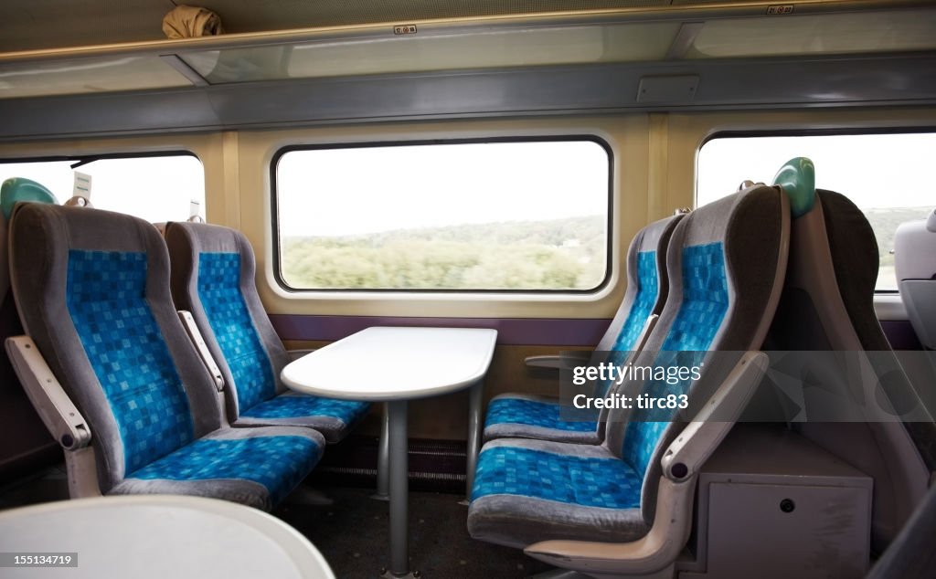 Modern UK train compartment
