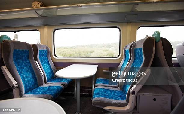 modern uk train compartment - railroad car stock pictures, royalty-free photos & images
