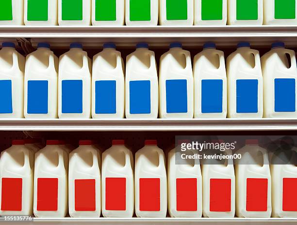 milk - supermarket fridge stock pictures, royalty-free photos & images