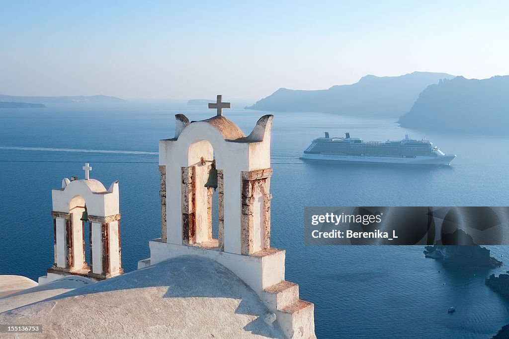 Santorin, Griechenland, Blick auf