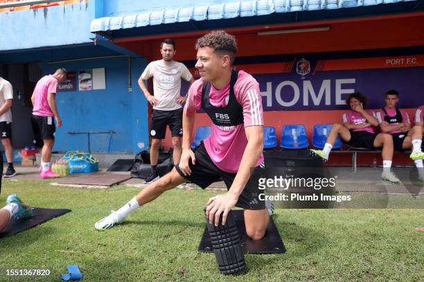 Kasey McAteer of Leicester City during the Leicester City Pre-Season Training Session at Rajamangala Stadium on July 24, 2023 in Bangkok, Thailand.