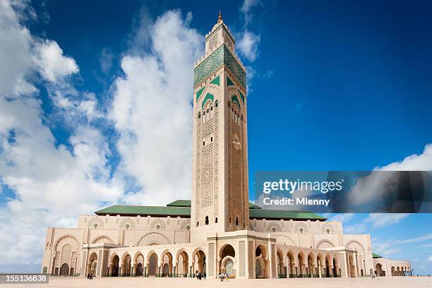 モロッコカサブランカのハッサン 2 世モスク - mosque hassan ii ストックフォトと画像