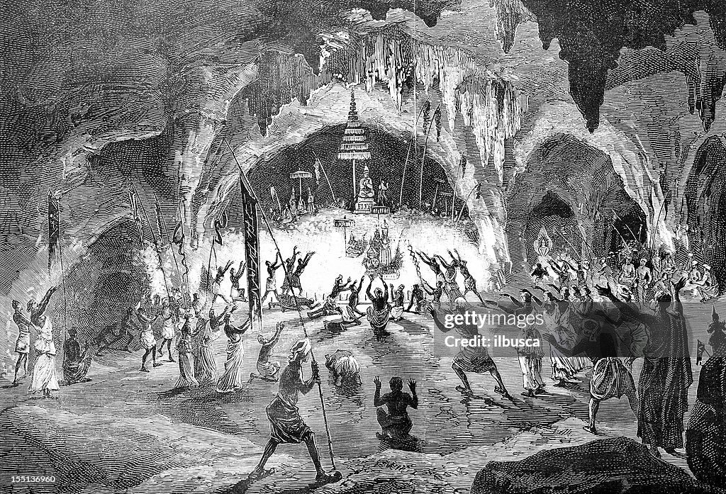 Religious ceremony in Indochina