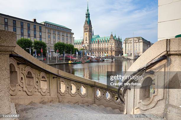 city hall hamburg - city hall stock pictures, royalty-free photos & images