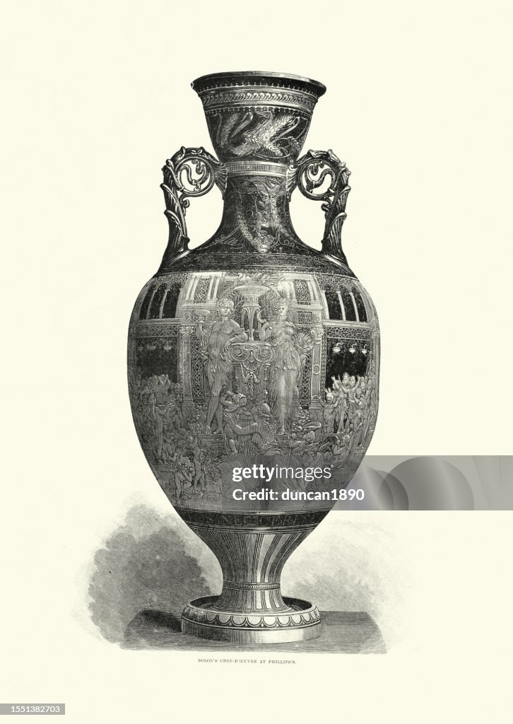 Marc-Louis Solon's Chef-D'Oeuvre, Vase, Victorian porcelain art
