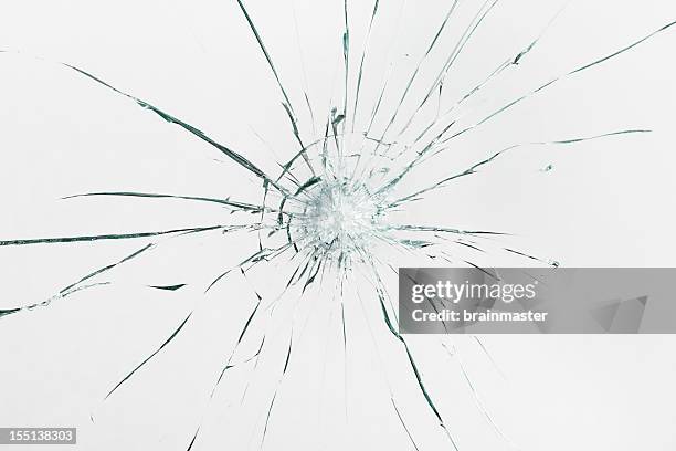 vetro rotto - fracture foto e immagini stock
