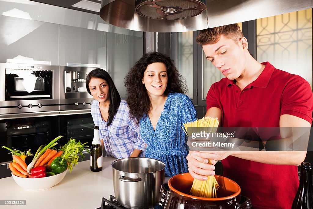 Cook Friends Friends Cooking Together In Modern Kitchen High-Res Stock Photo - Getty ...