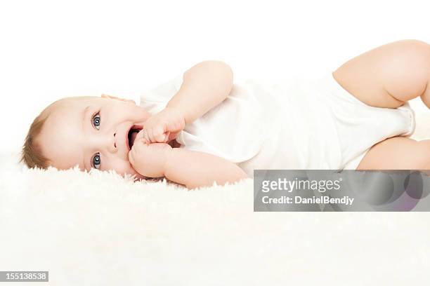 baby smiling - one baby boy only stock pictures, royalty-free photos & images