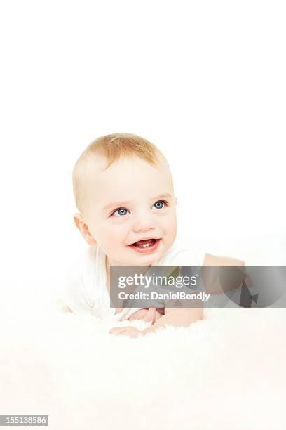 baby smiling - one baby boy only stock pictures, royalty-free photos & images