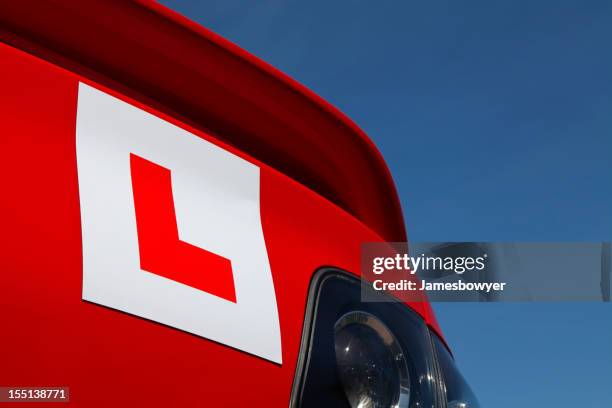 l plate - learner driver stock-fotos und bilder